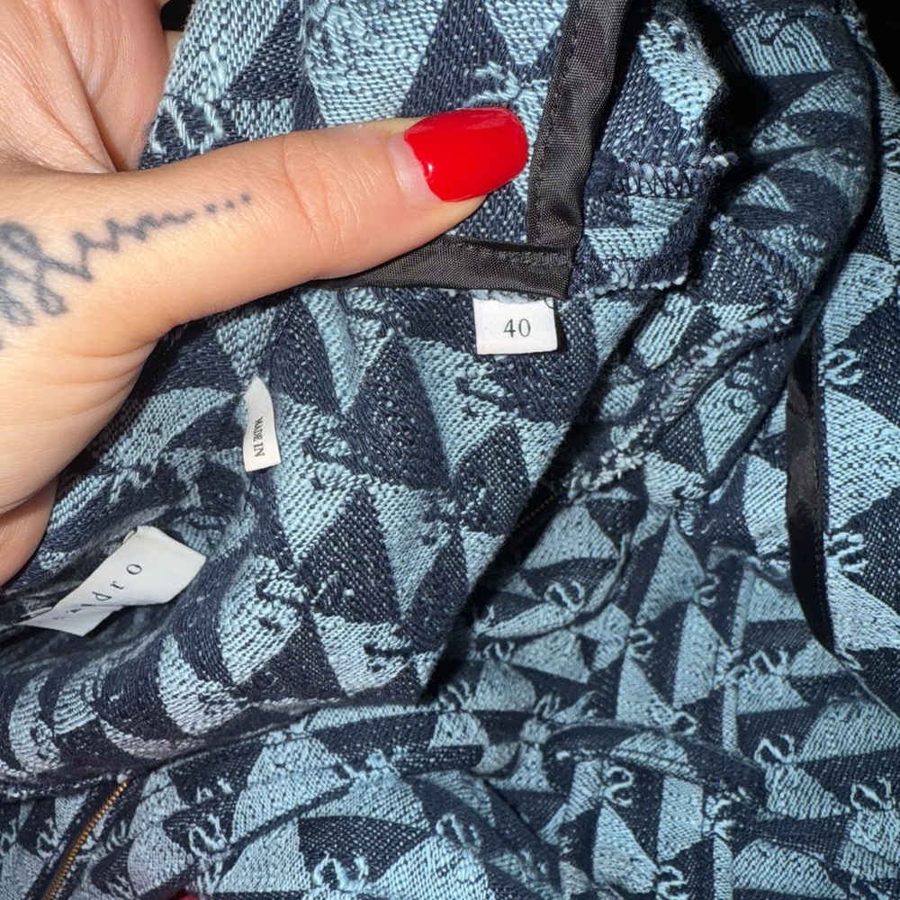 Sandro Denim Zip Front Mini - Picture 4 of 4